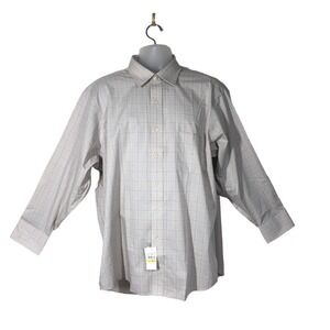 Donald J Trump Signature Collection Button Up Dress Shirt 17.5 32/33 French Cuff